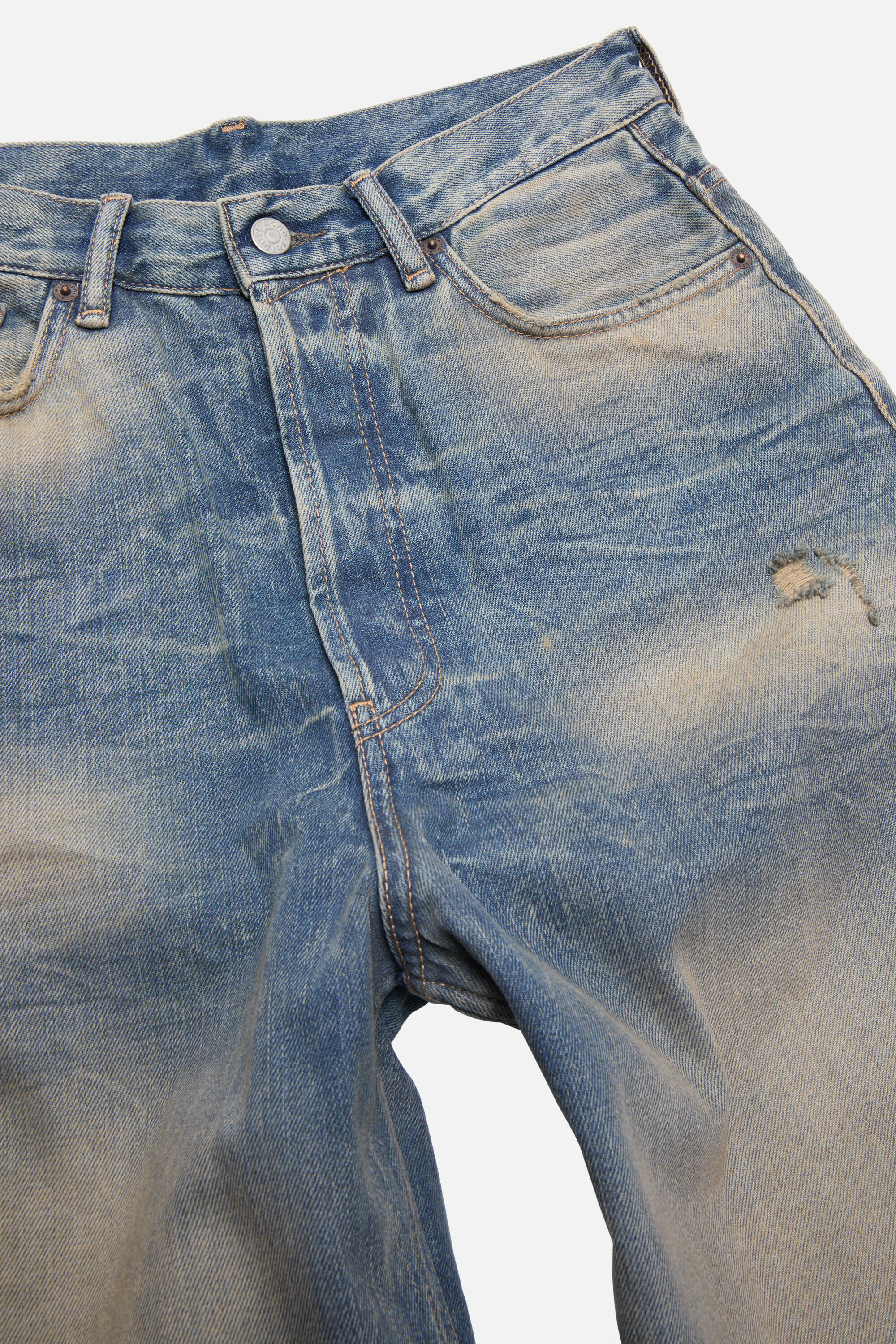 Denim shorts - Loose Fit - Mid blue - 5