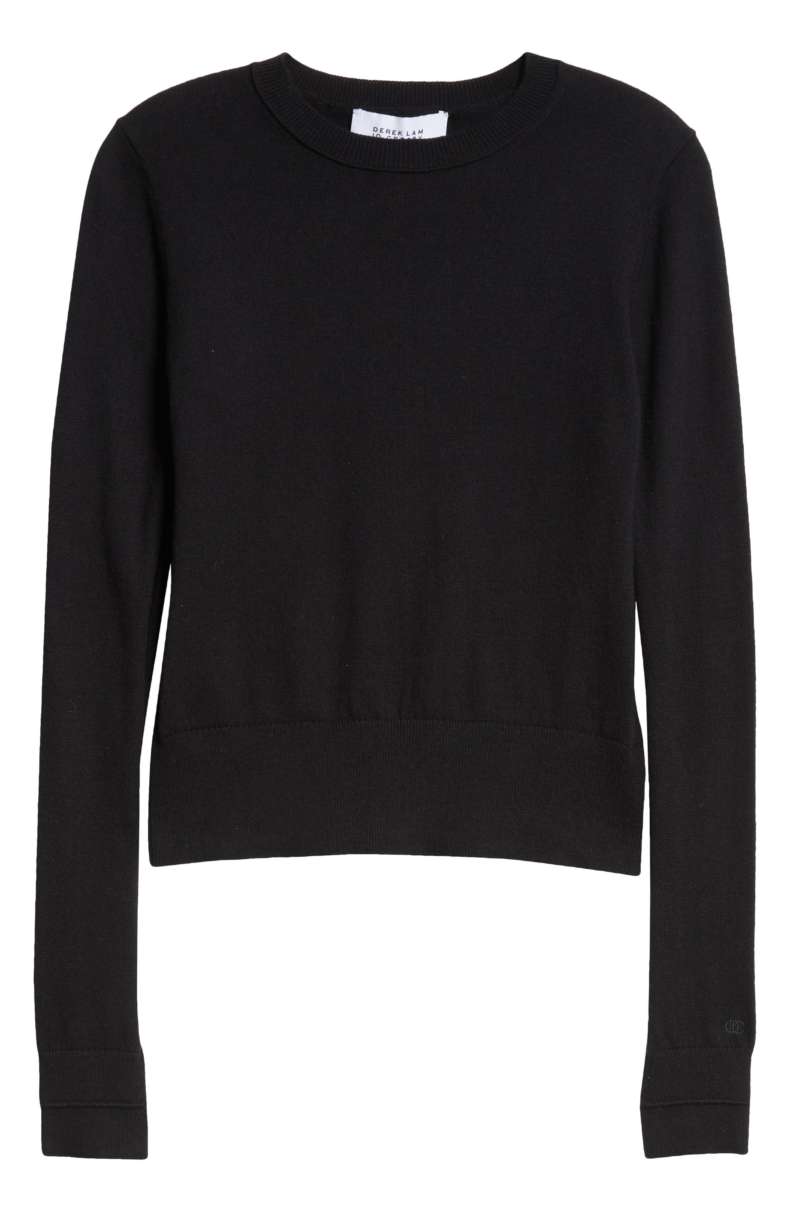 Derek Lam 10 Crosby Alizee Crewneck Cotton & Cashmere Sweater in Black at Nordstrom - 6