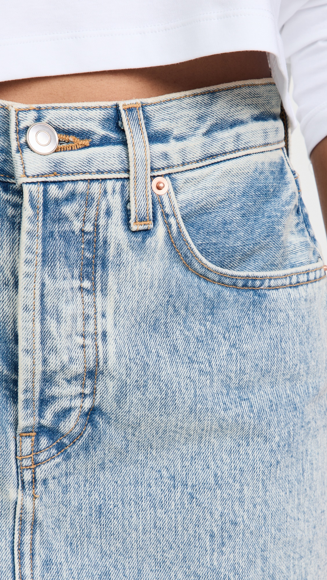 Denim Mini Skirt - 6