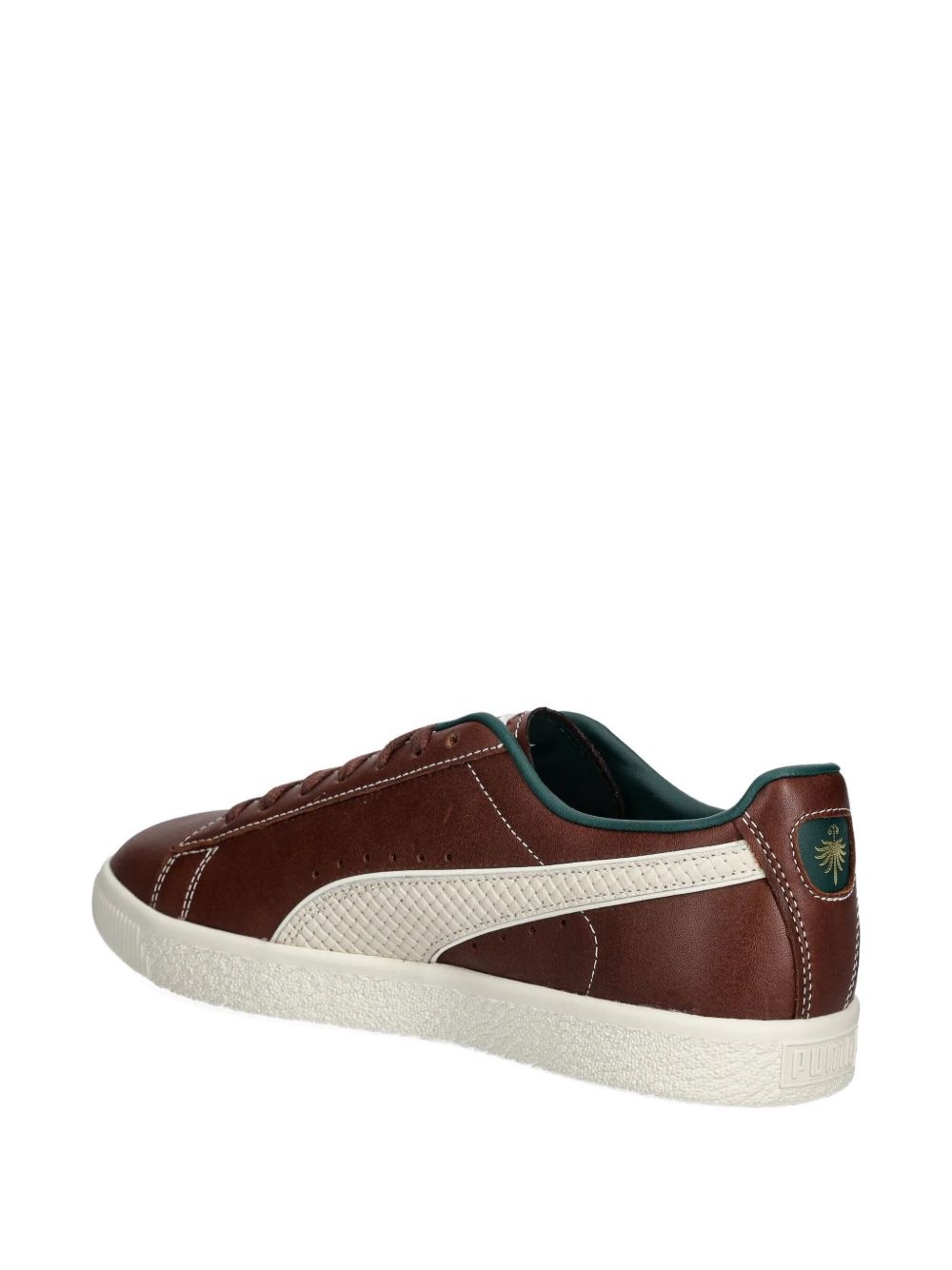 Clyde leather lace-up sneakers - 3