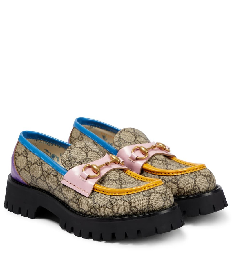 GG canvas colour-block loafers - 1