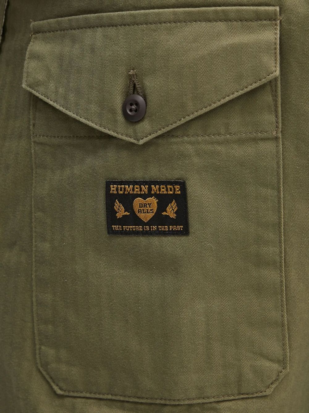 patch-pocket herringbone trousers - 4
