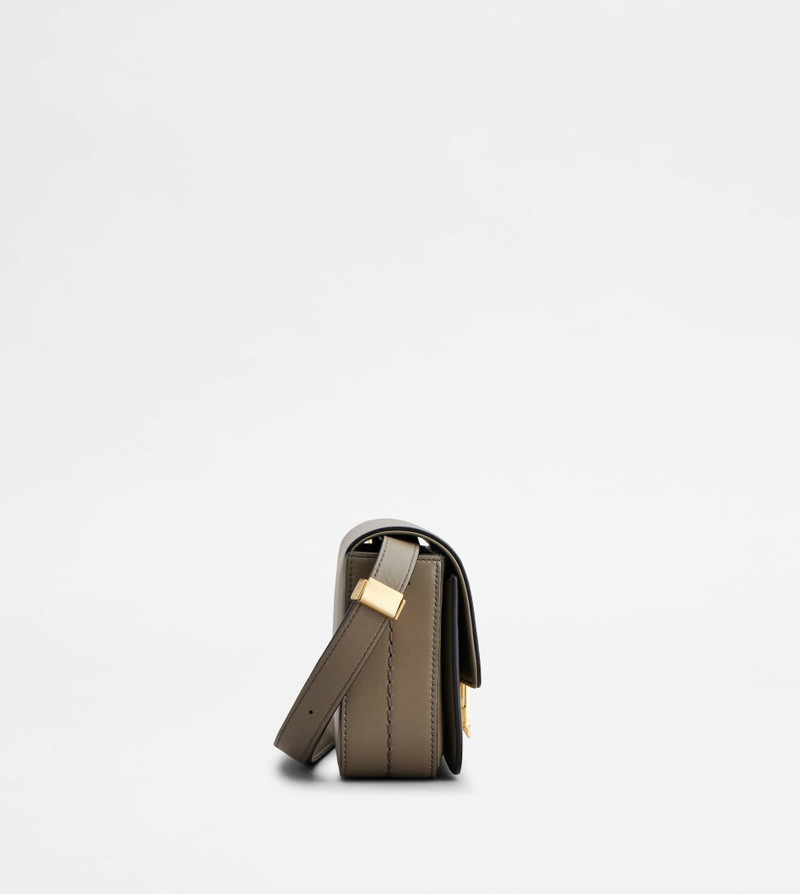 Tod's T TIMELESS CROSSBODY BAG IN LEATHER MICRO - BEIGE outlook
