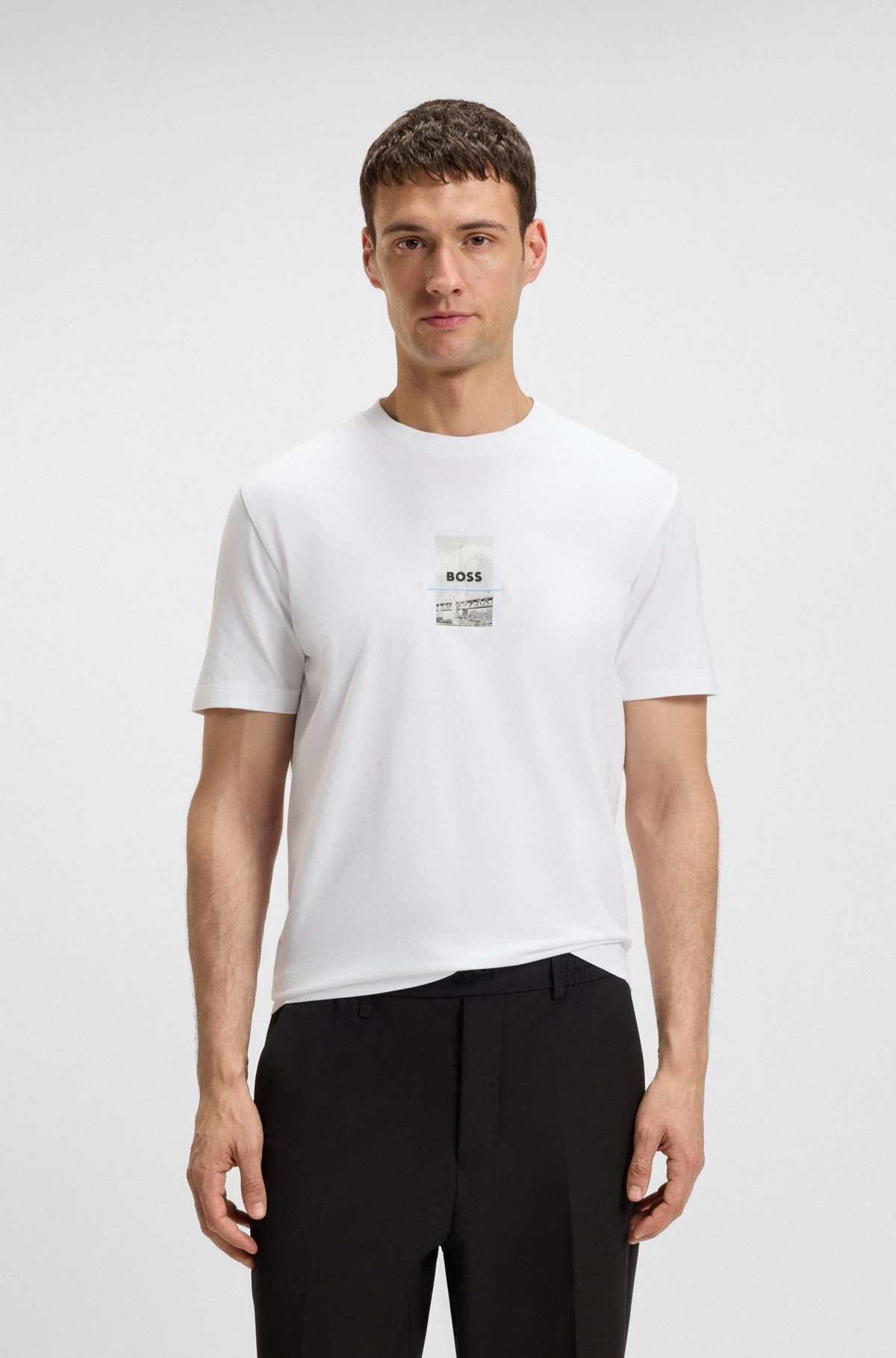 RELAXED-FIT T-SHIRT IN STRETCH COTTON WITH PHOTO PRINT - 2