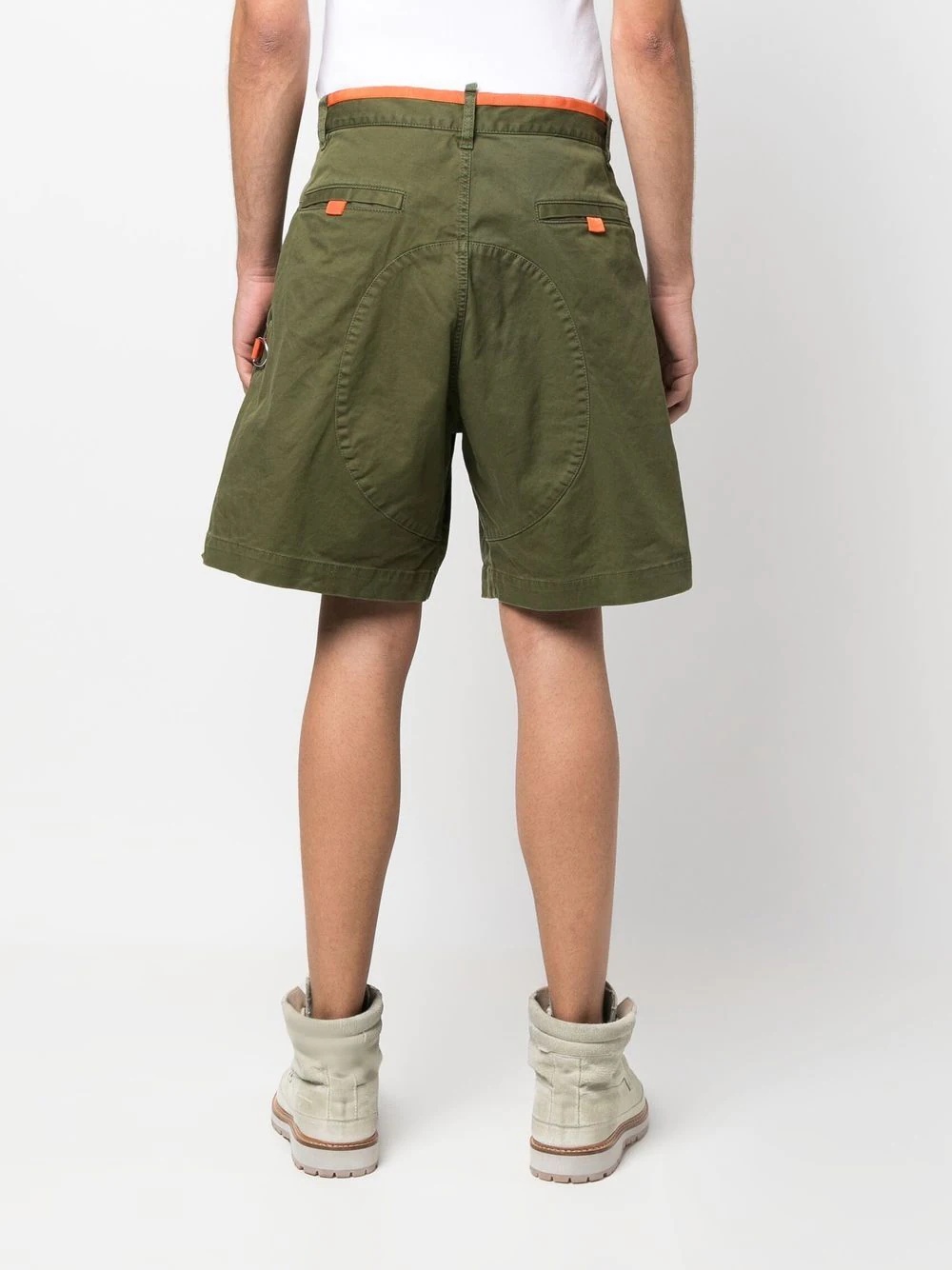 logo-print multi-pocket Bermuda shorts - 4