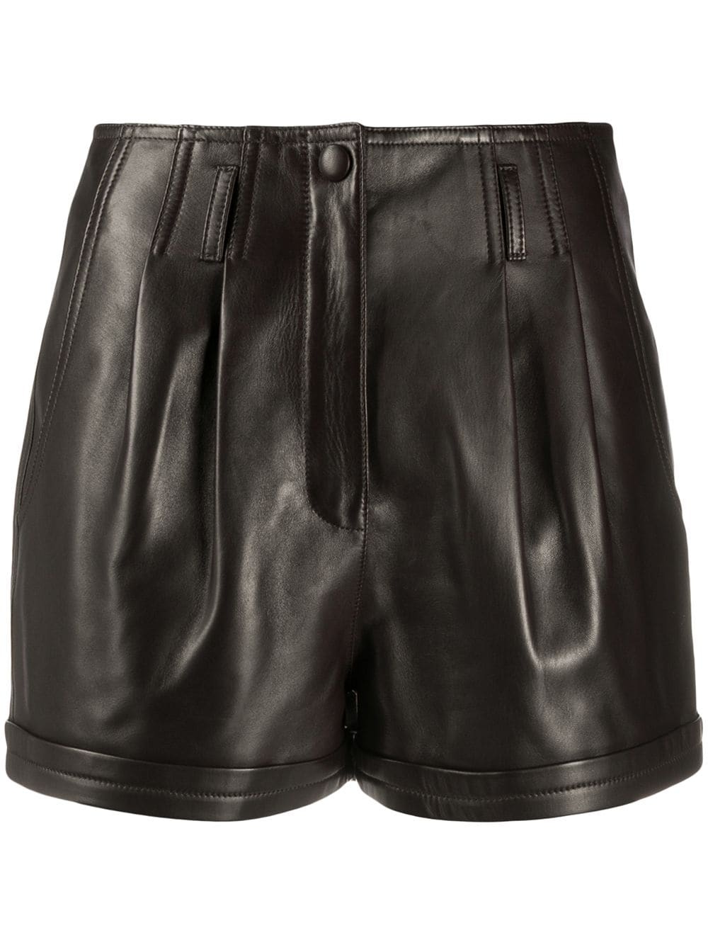 pleat-detail shorts - 1