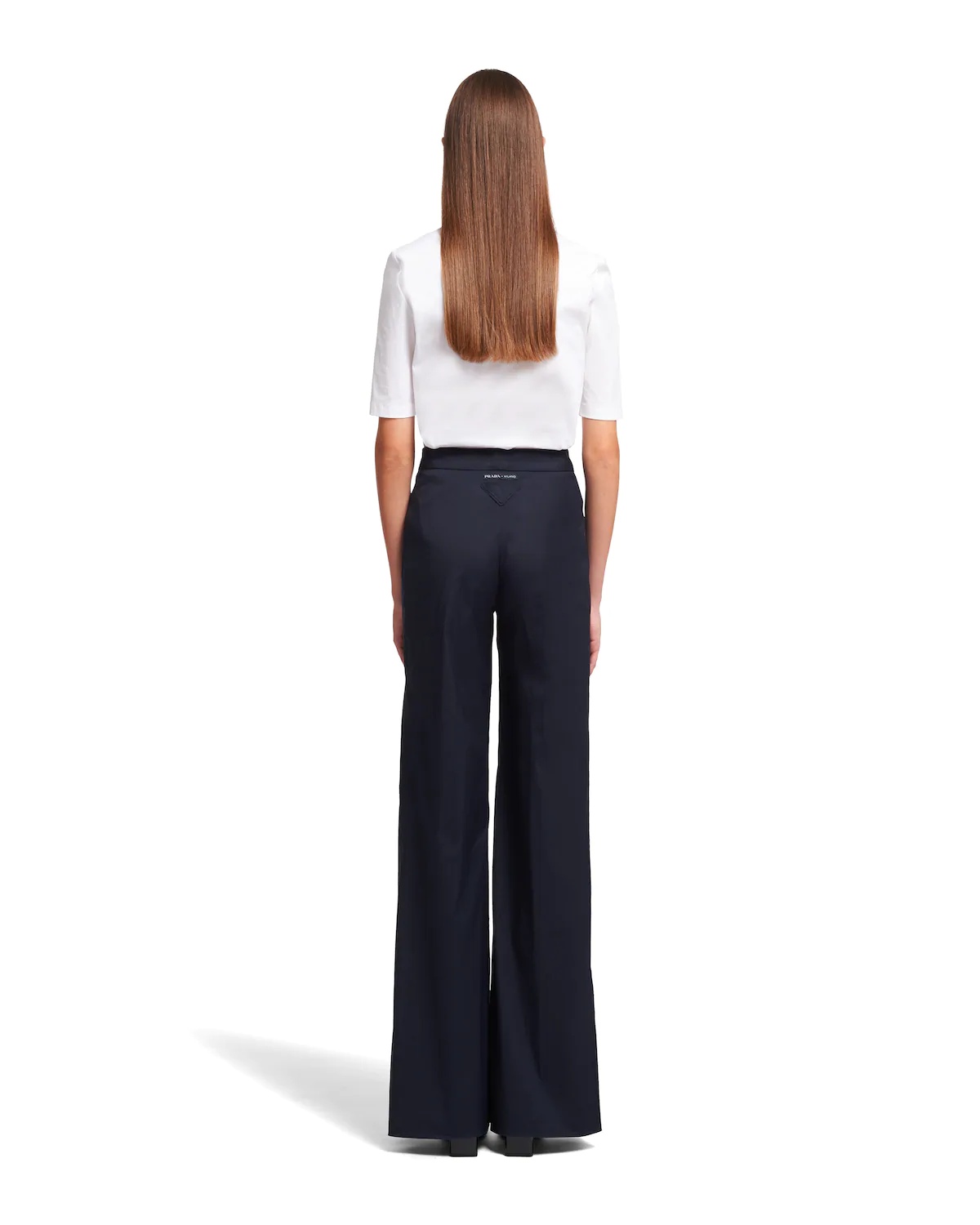 Stretch cotton poplin palazzo pants - 4