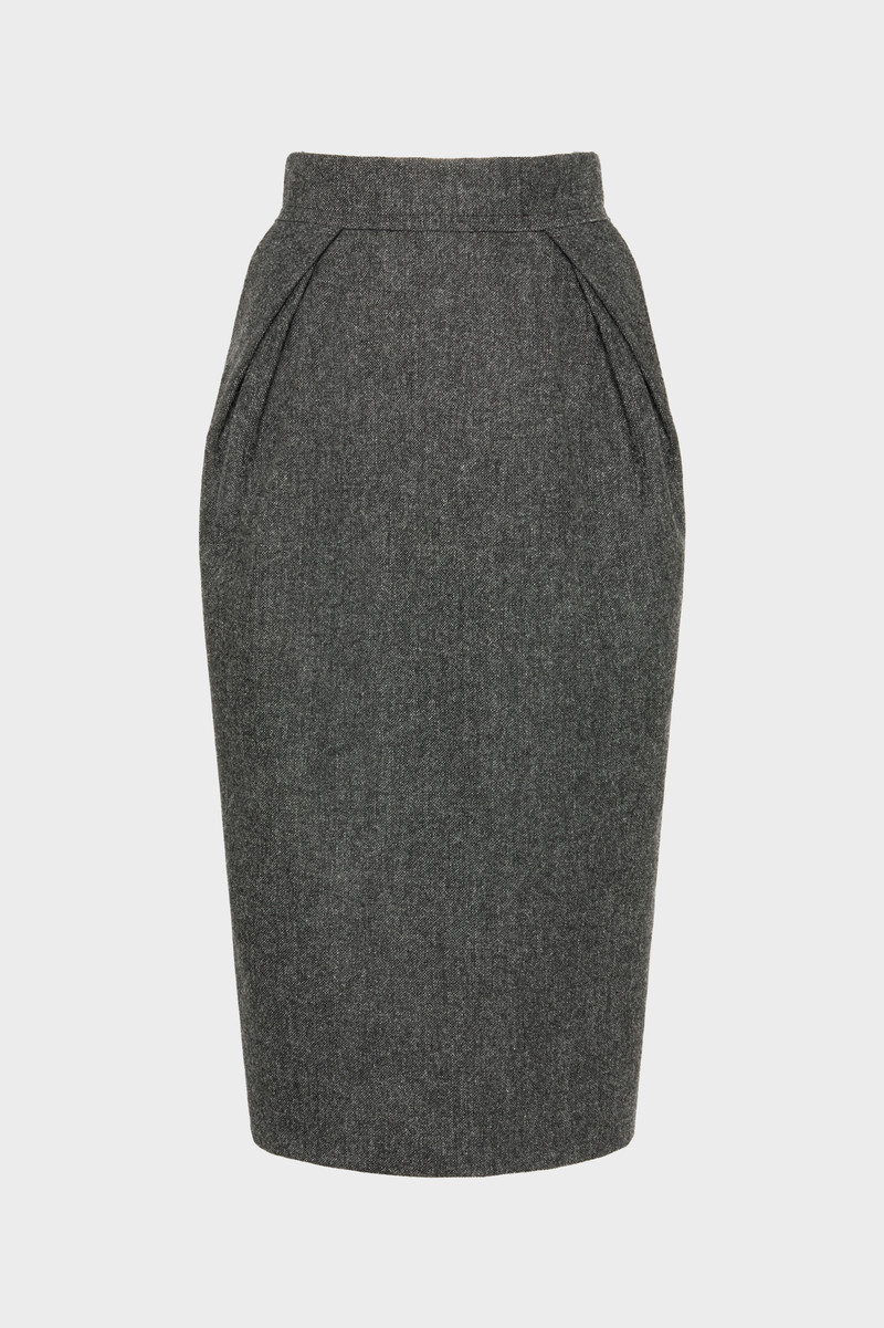 Wool midi skirt 1