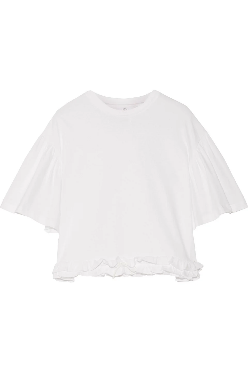 Ruffled cotton-jersey top - 1