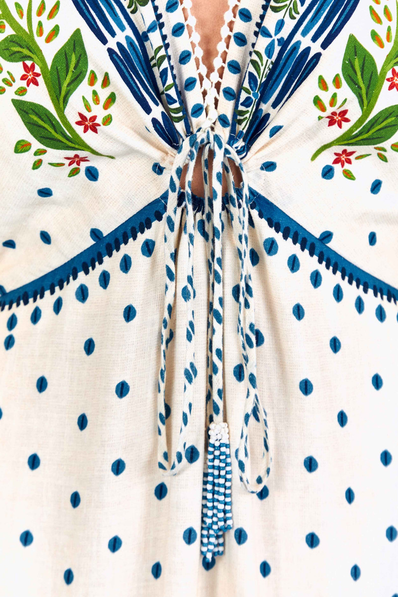 Off White Macaw Flight Maxi Dress 6
