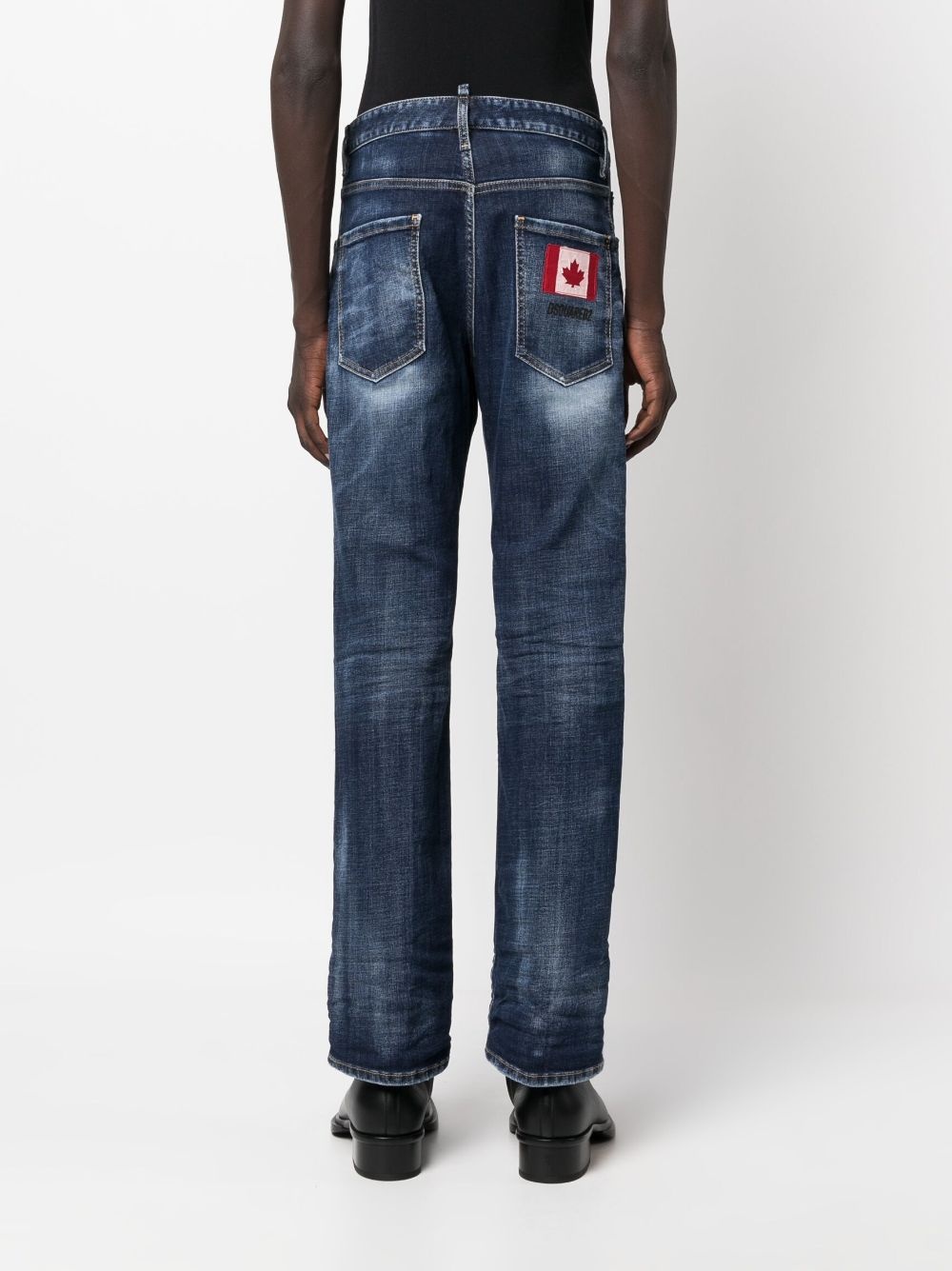 low-rise straight-leg jeans - 4