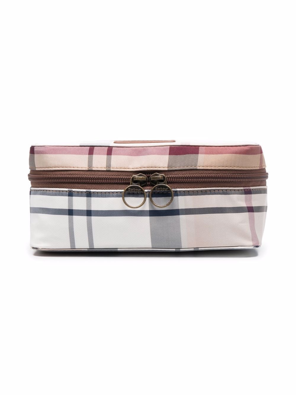 tartan-check make-up bag - 1