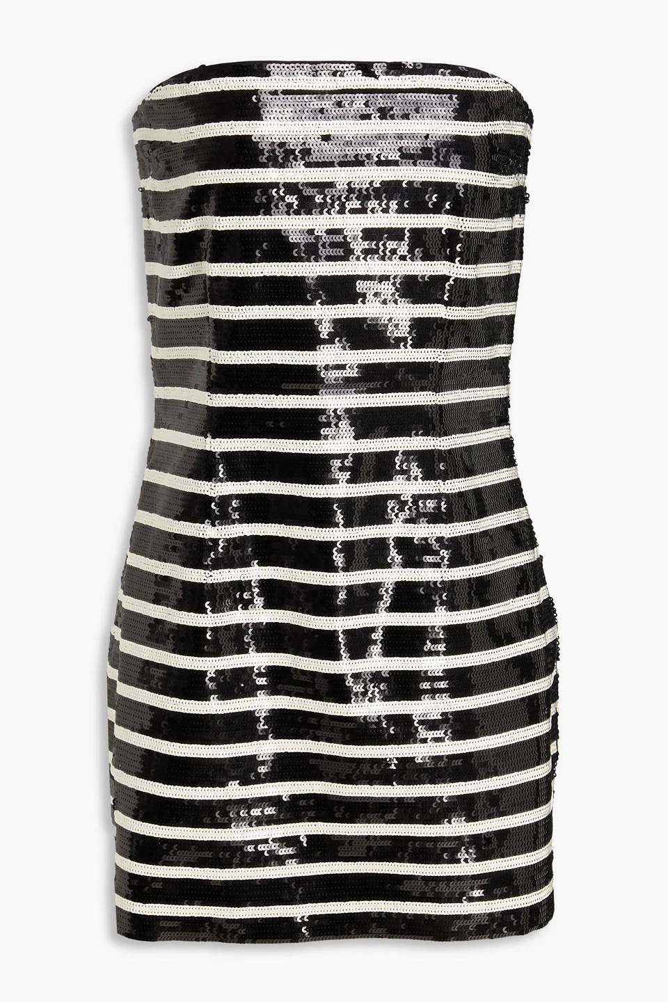 Cala strapless striped sequined cotton-blend mini dress - 1