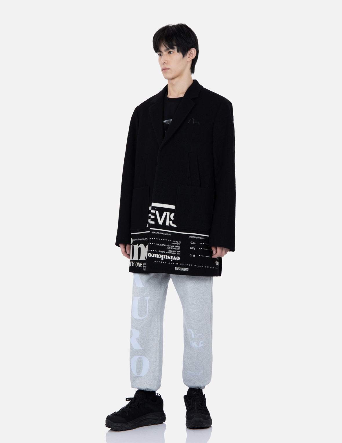 Multi Graphic Print Oversized Coat - 3