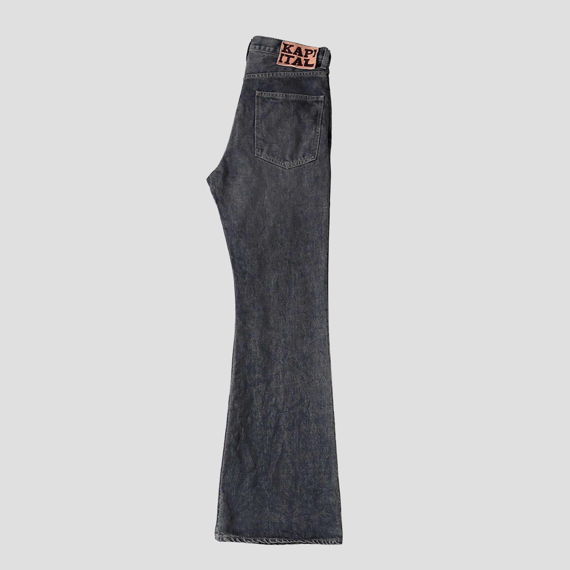14oz BLACK DENIM 5P FLARE JEANS - 2