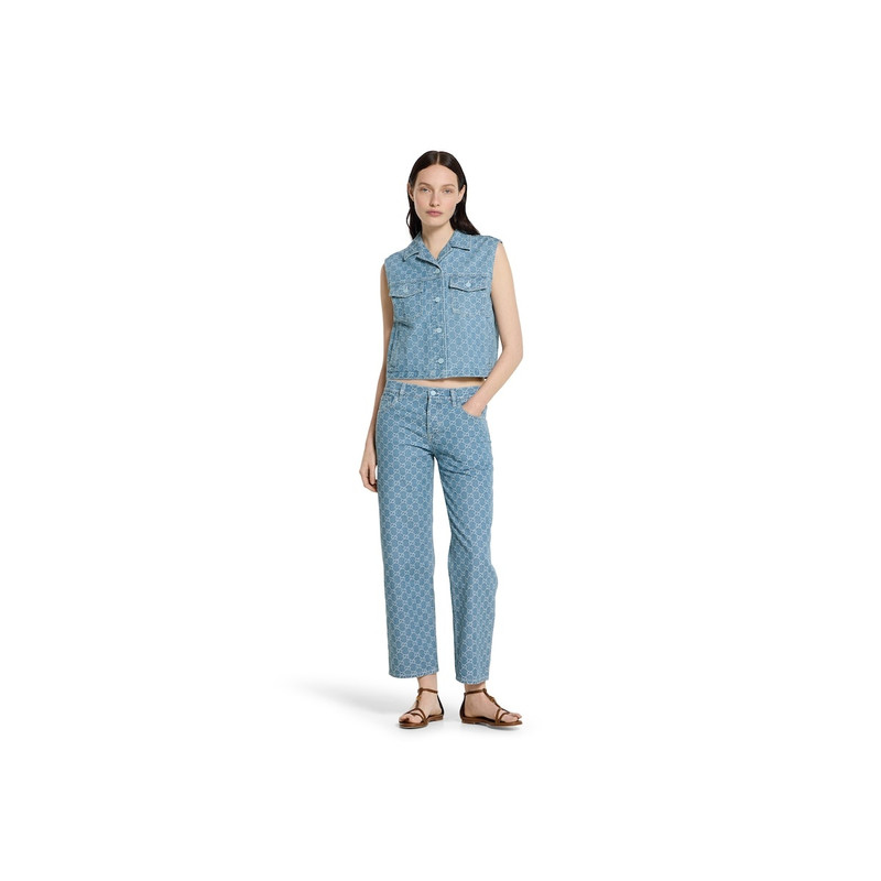 GUCCI GG denim jacquard pants outlook