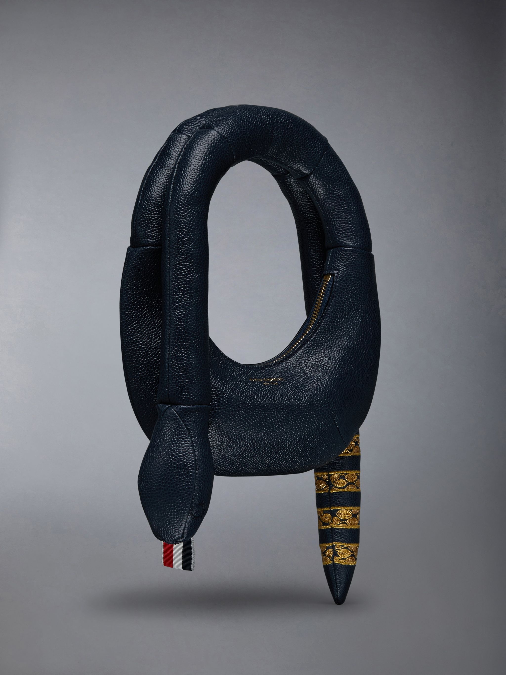 LUNAR NEW YEAR PEBBLE GRAIN 4-BAR SNAKE BAG - 2
