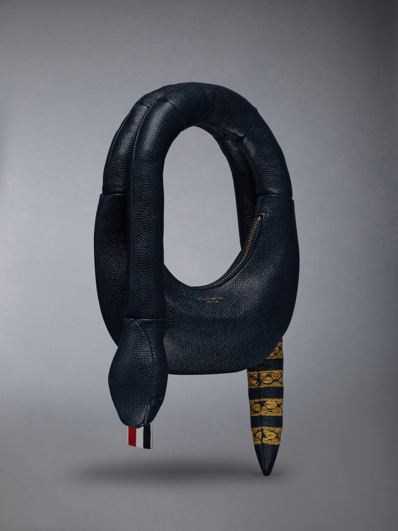 Thom Browne LUNAR NEW YEAR PEBBLE GRAIN 4-BAR SNAKE BAG outlook