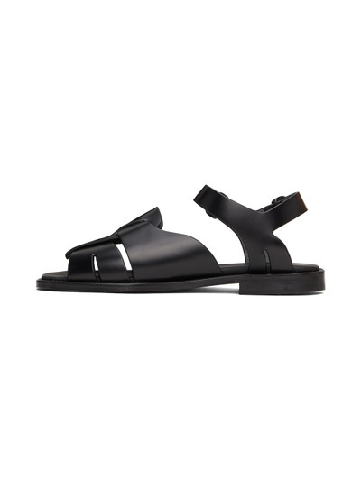 The Row Black Fisherman Sandals outlook
