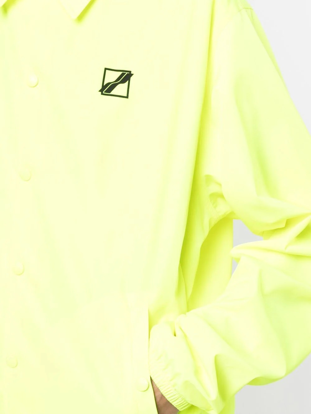 logo print shirt-jacket - 5