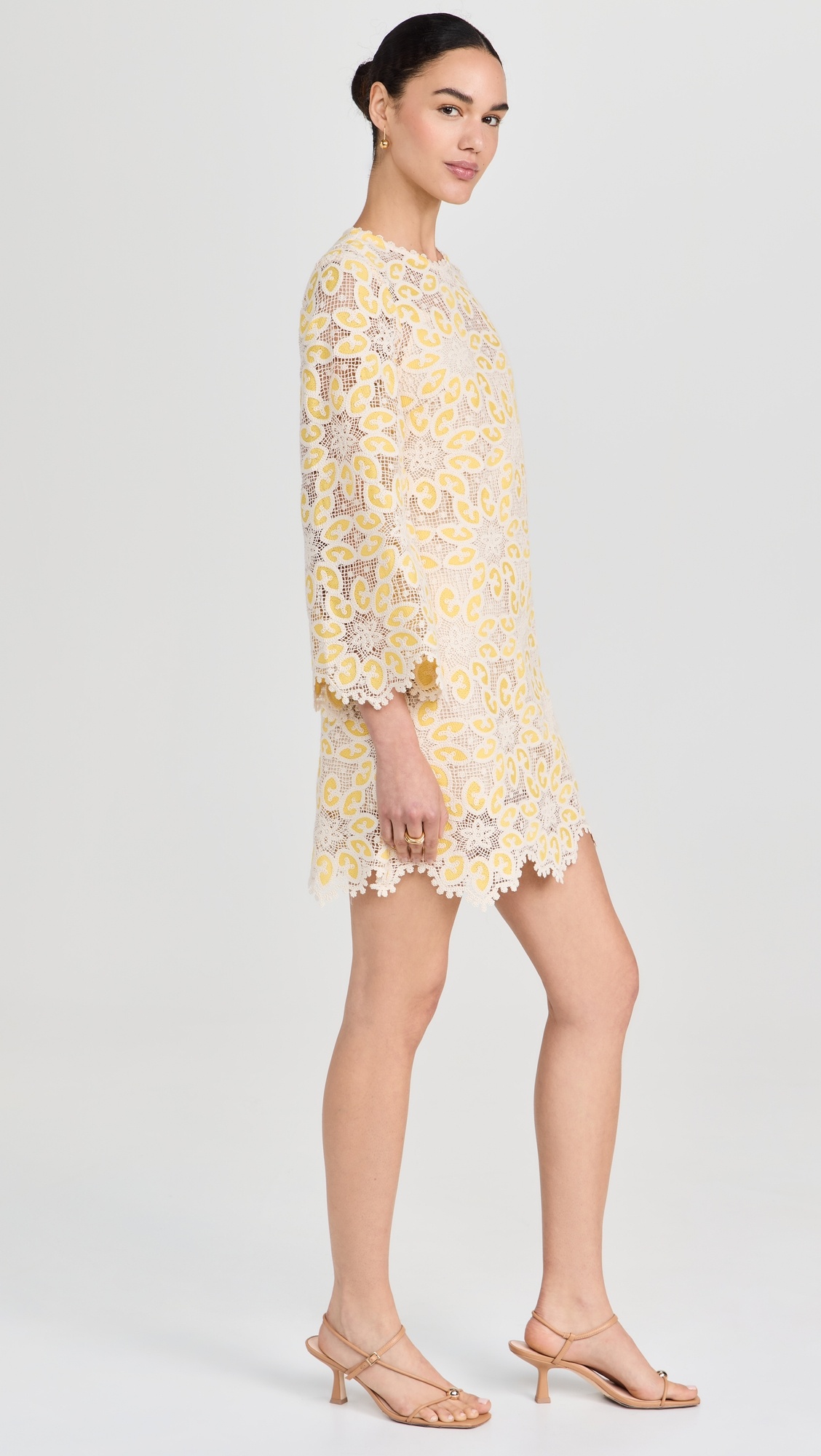 【Zimmermann】GOLDEN EMBROIDERED MINI DRESS 刺繍 ミニドレス Lucky Embroidered Linen Mini Dress