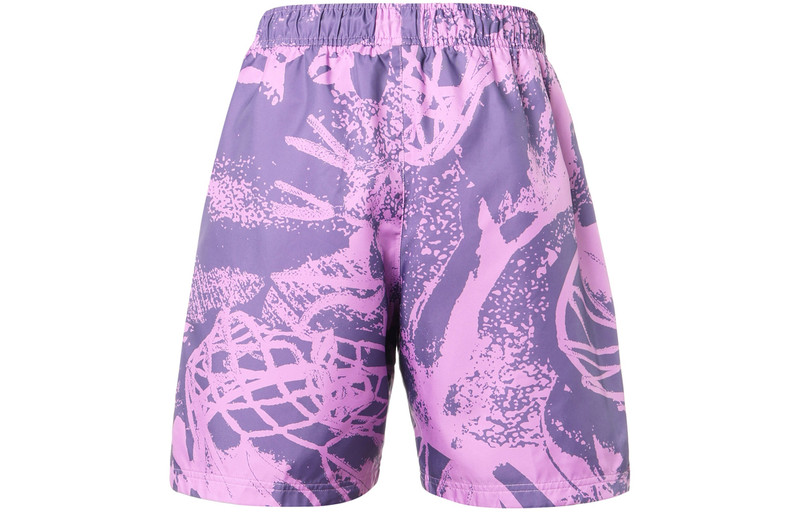 Jordan Air Jordan Flight Full Print Basketball Sports Woven Drawstring Shorts Purple CZ4750-591 outlook