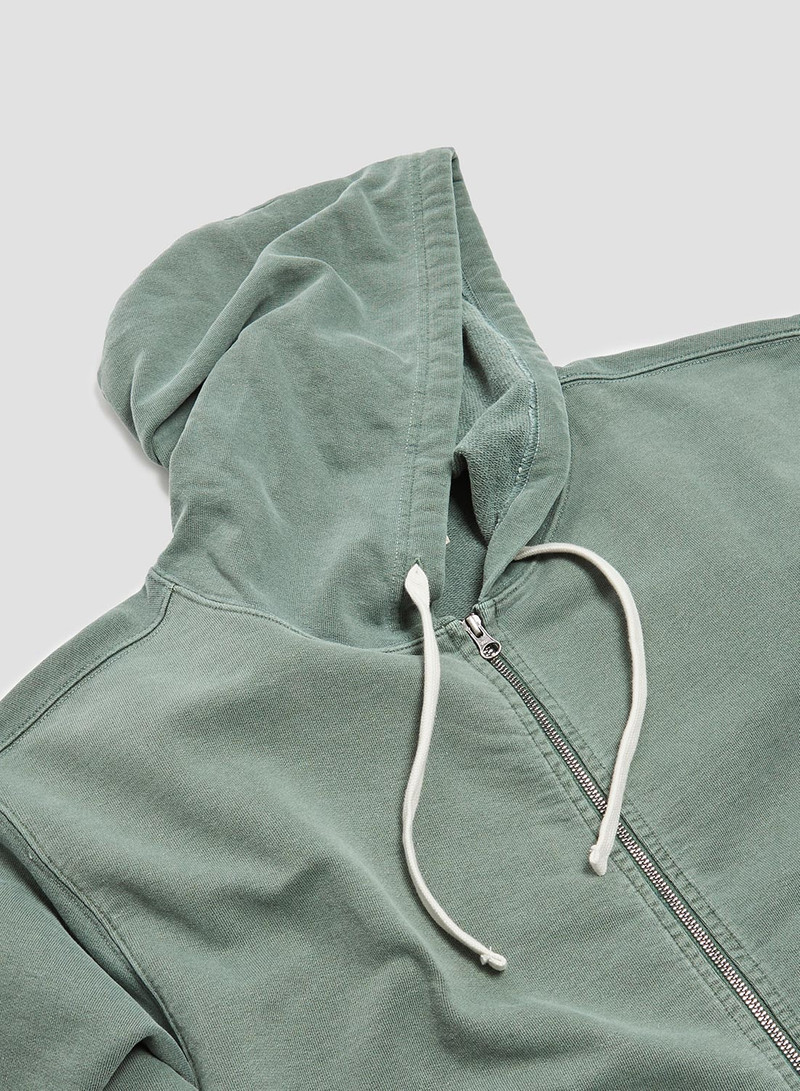 Embroidered Arrow Zip Hoodie in Sports Green 7