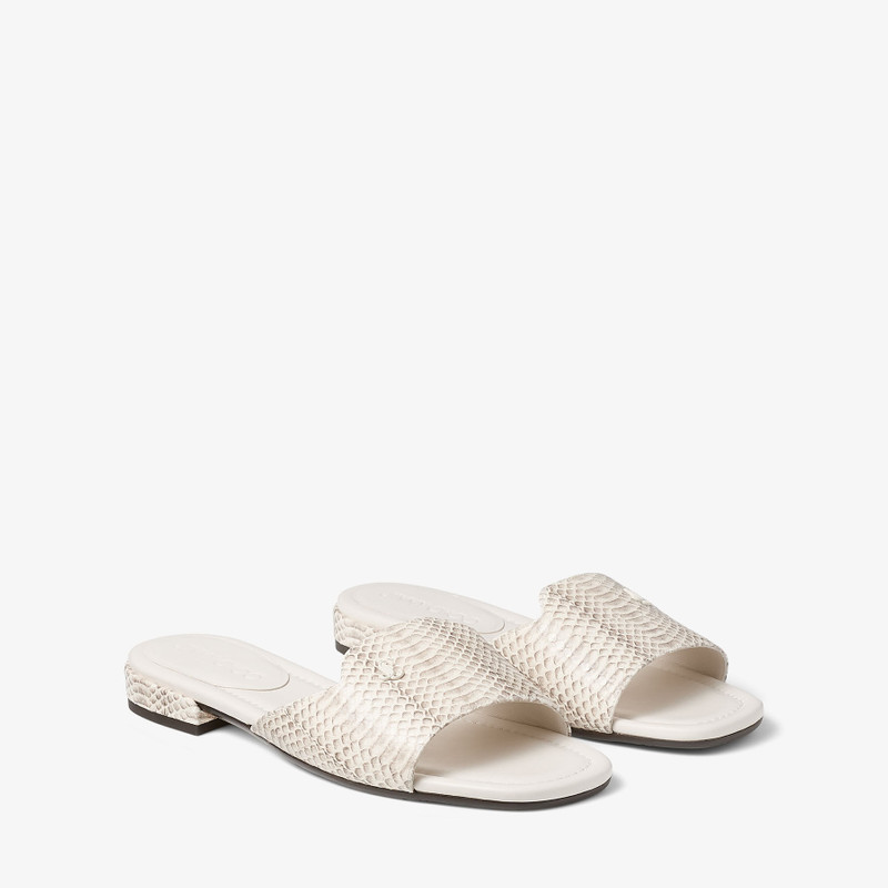 Dina Flat Roccia Aspide Snake Printed Leather Flats 2