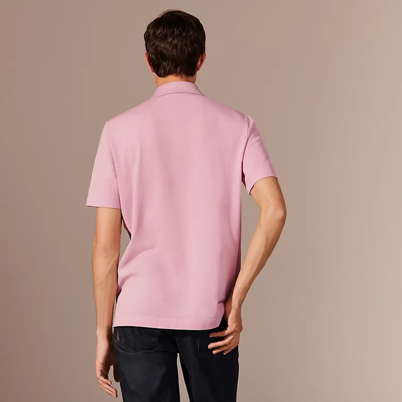 Hermès H embroidered buttoned polo shirt outlook