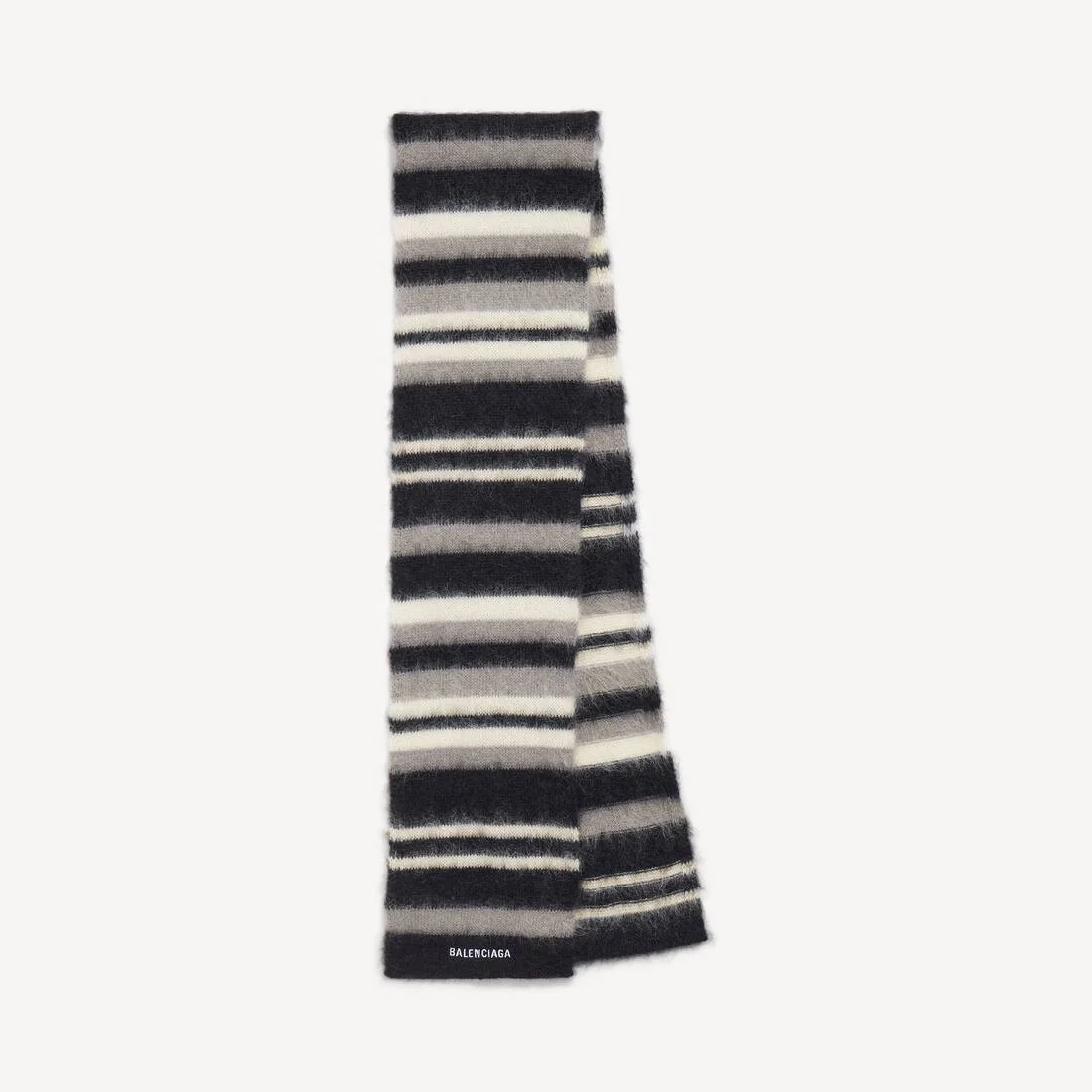 Women's Striped Scarf in Black/white/grey - 1