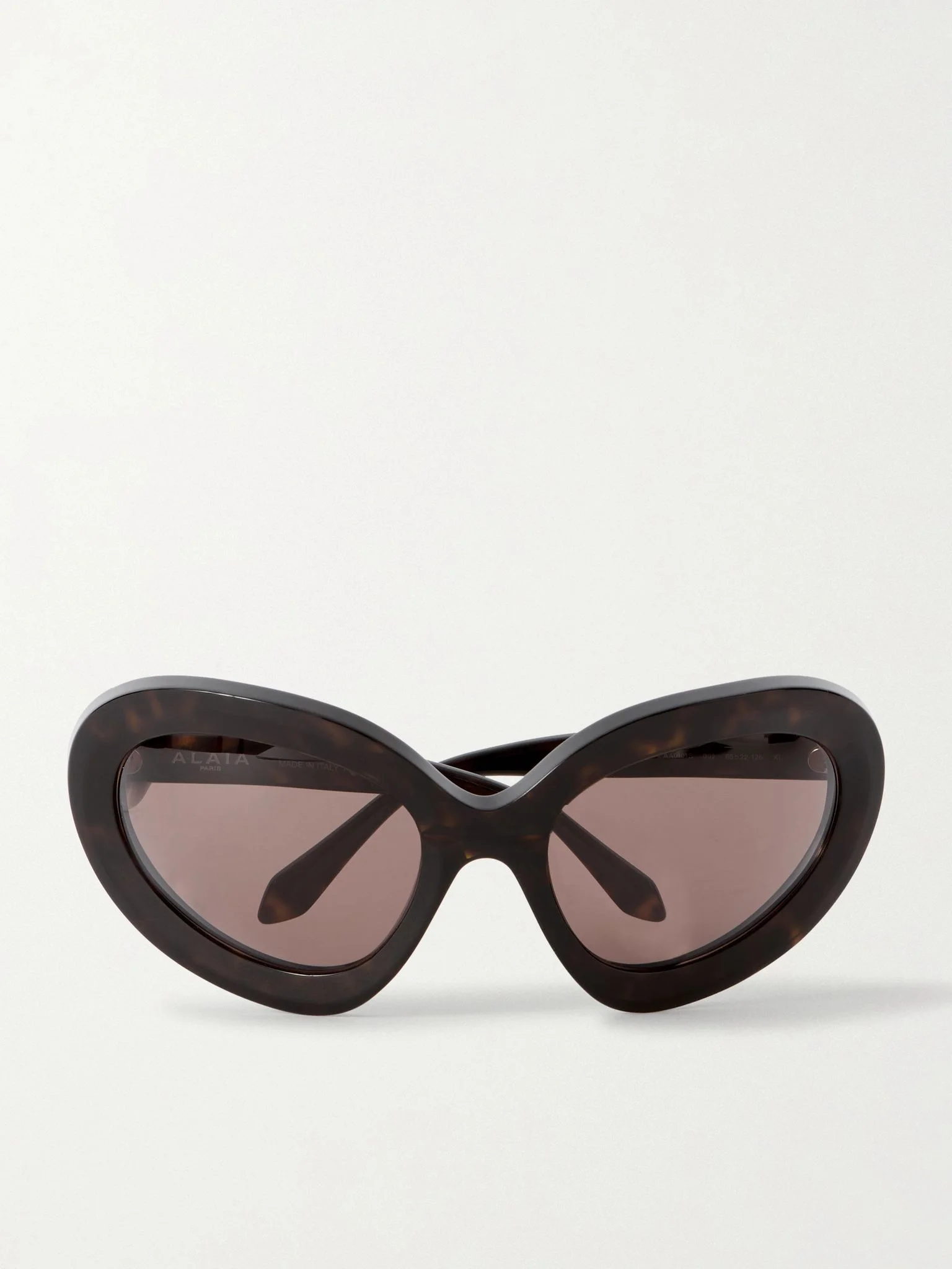 Round-frame tortoiseshell acetate sunglasses Tortoiseshell - 1
