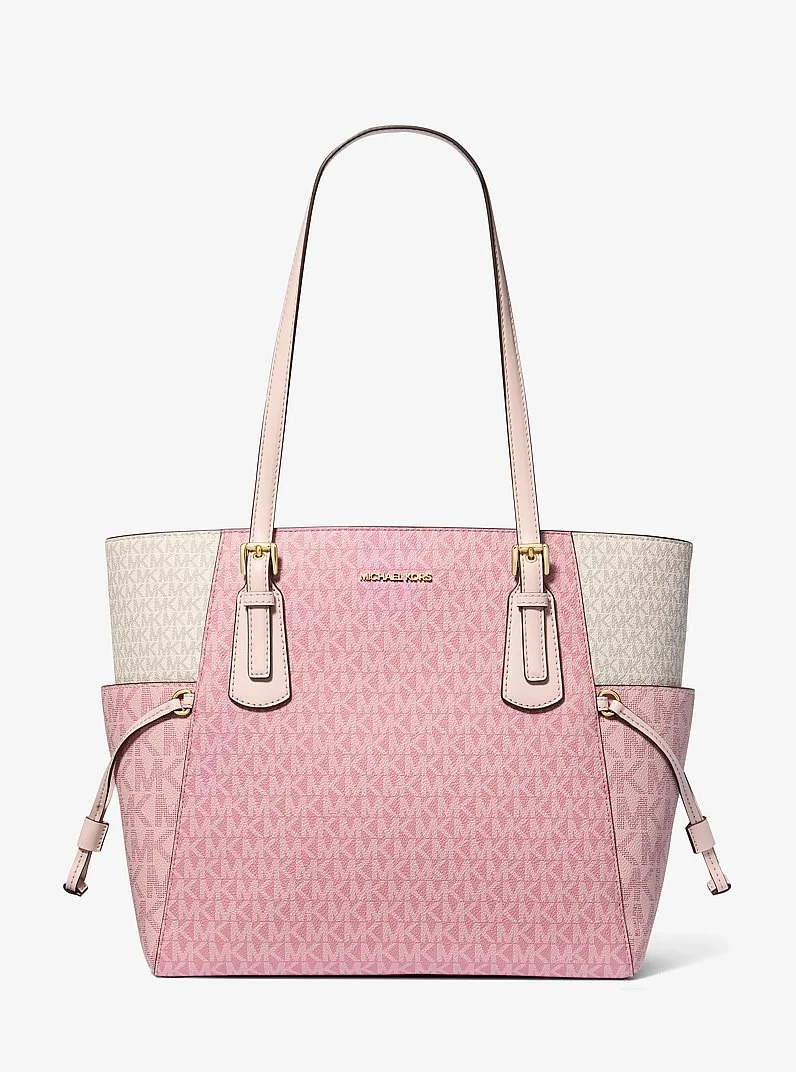 Voyager Large Color-Block Signature Logo Tote Bag - 1