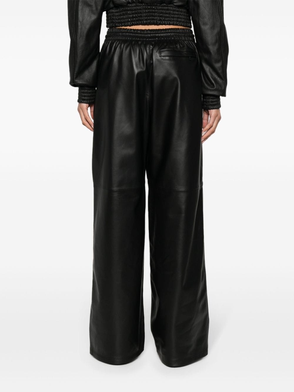 high-waist wide-leg trousers - 4
