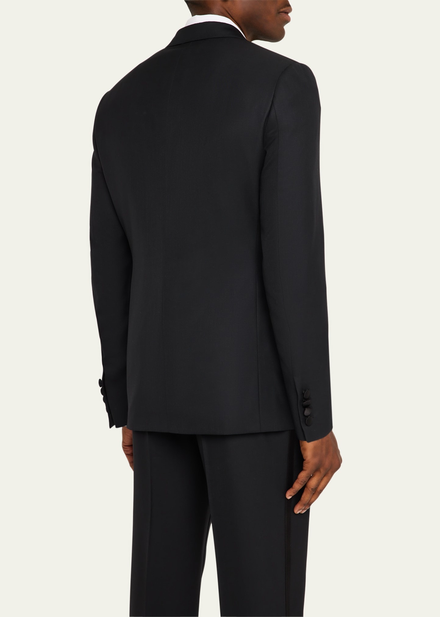 Men's Solid Wool Tuxedo - 7