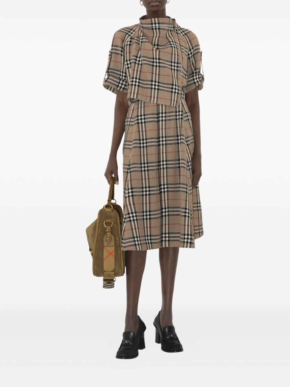 silk-blend dress - 3