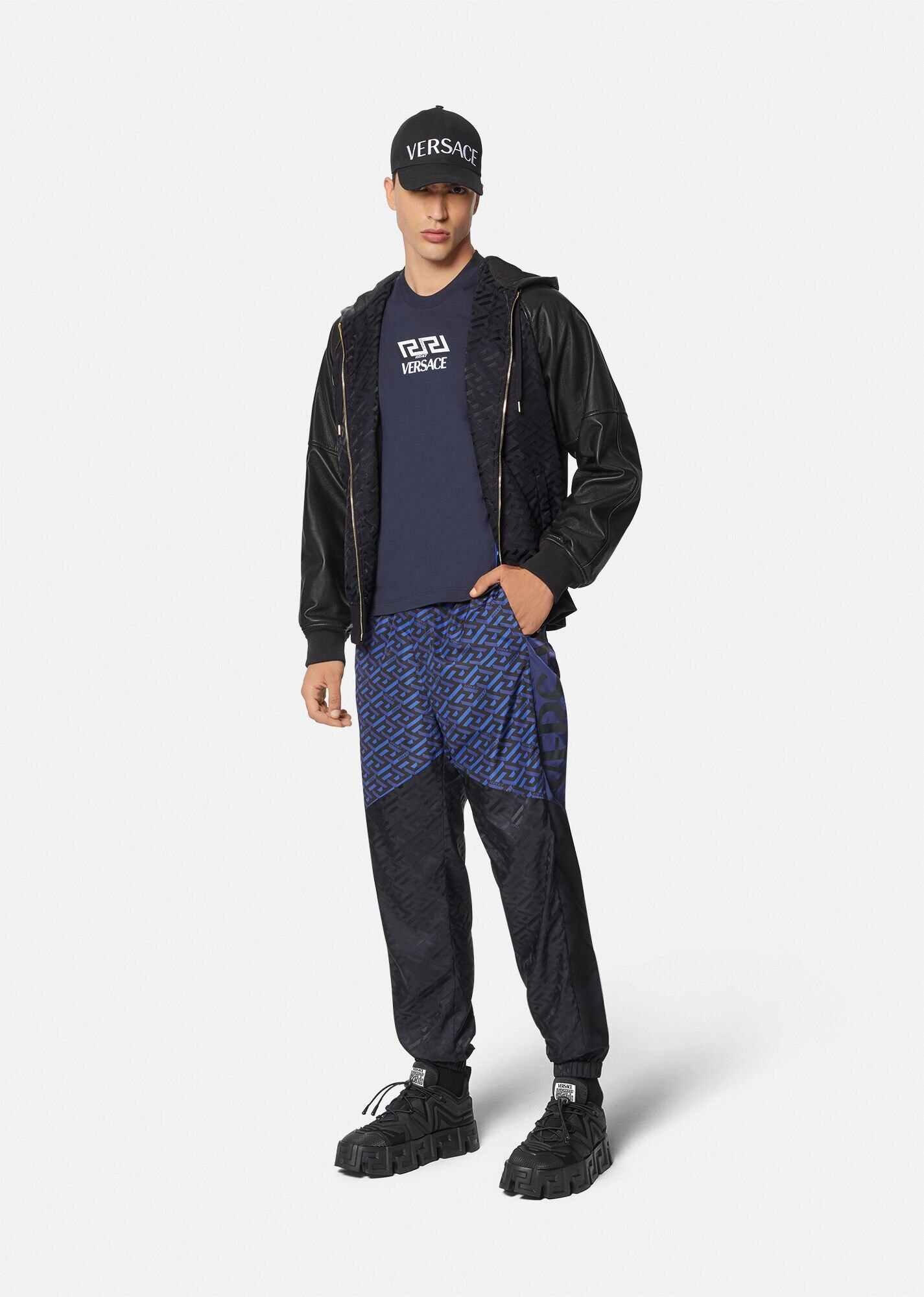 La Greca Print Hooded Jacket - 2