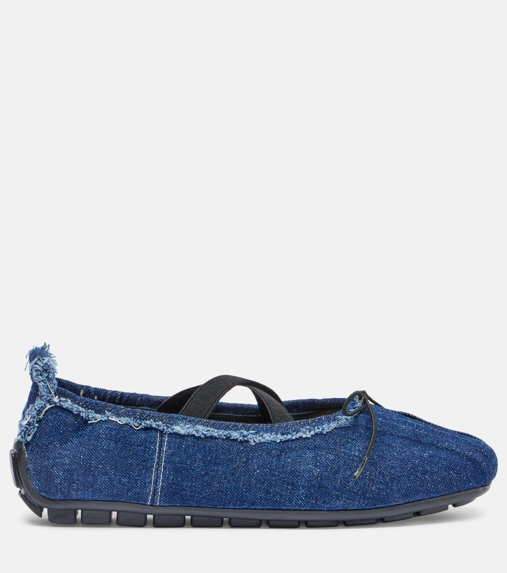 Ballerina Grip denim ballet flats - 4