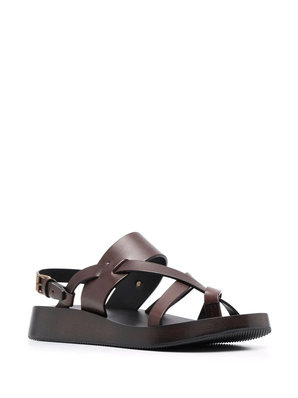 crossover-strap flat sandals - 2