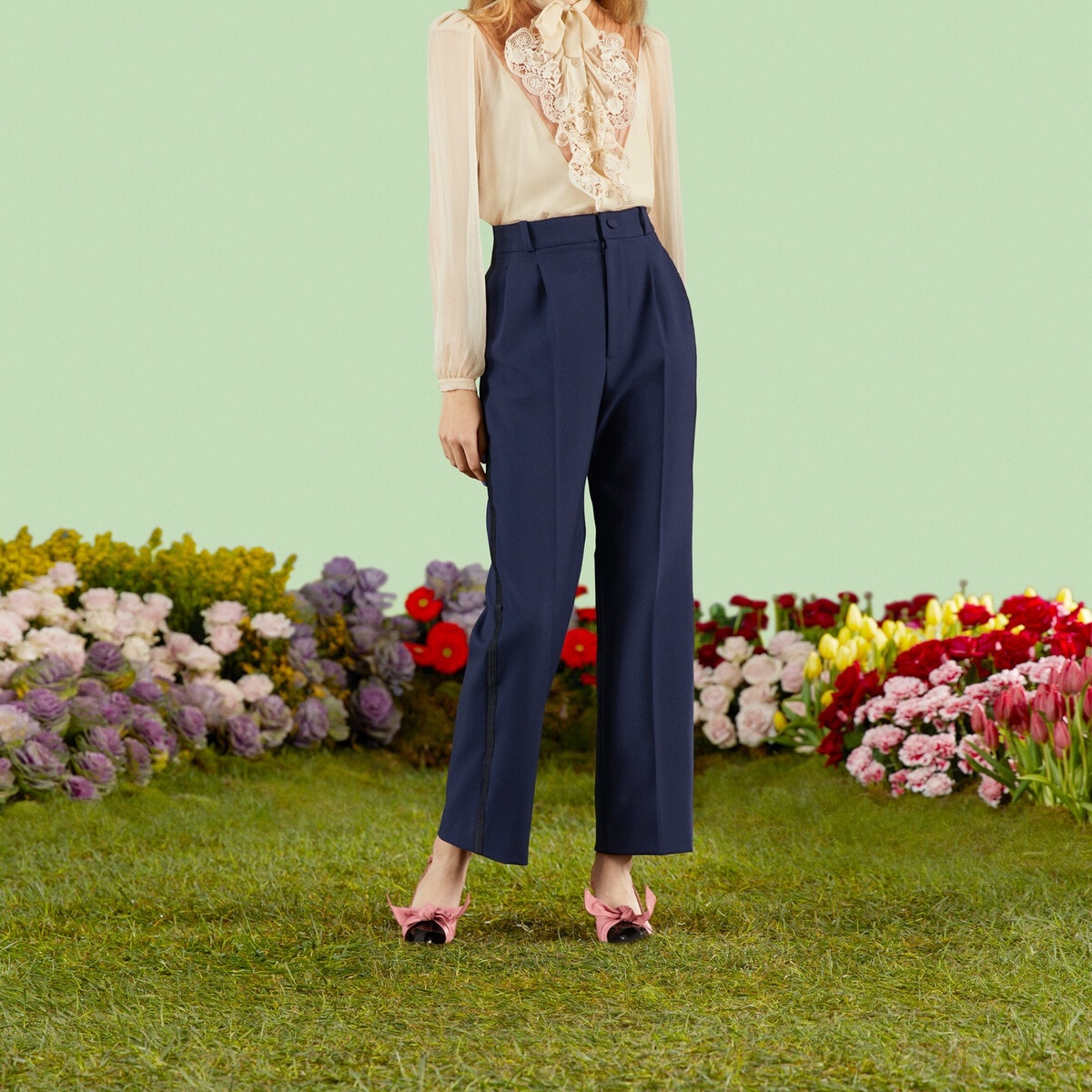 Wool pant with label - 7