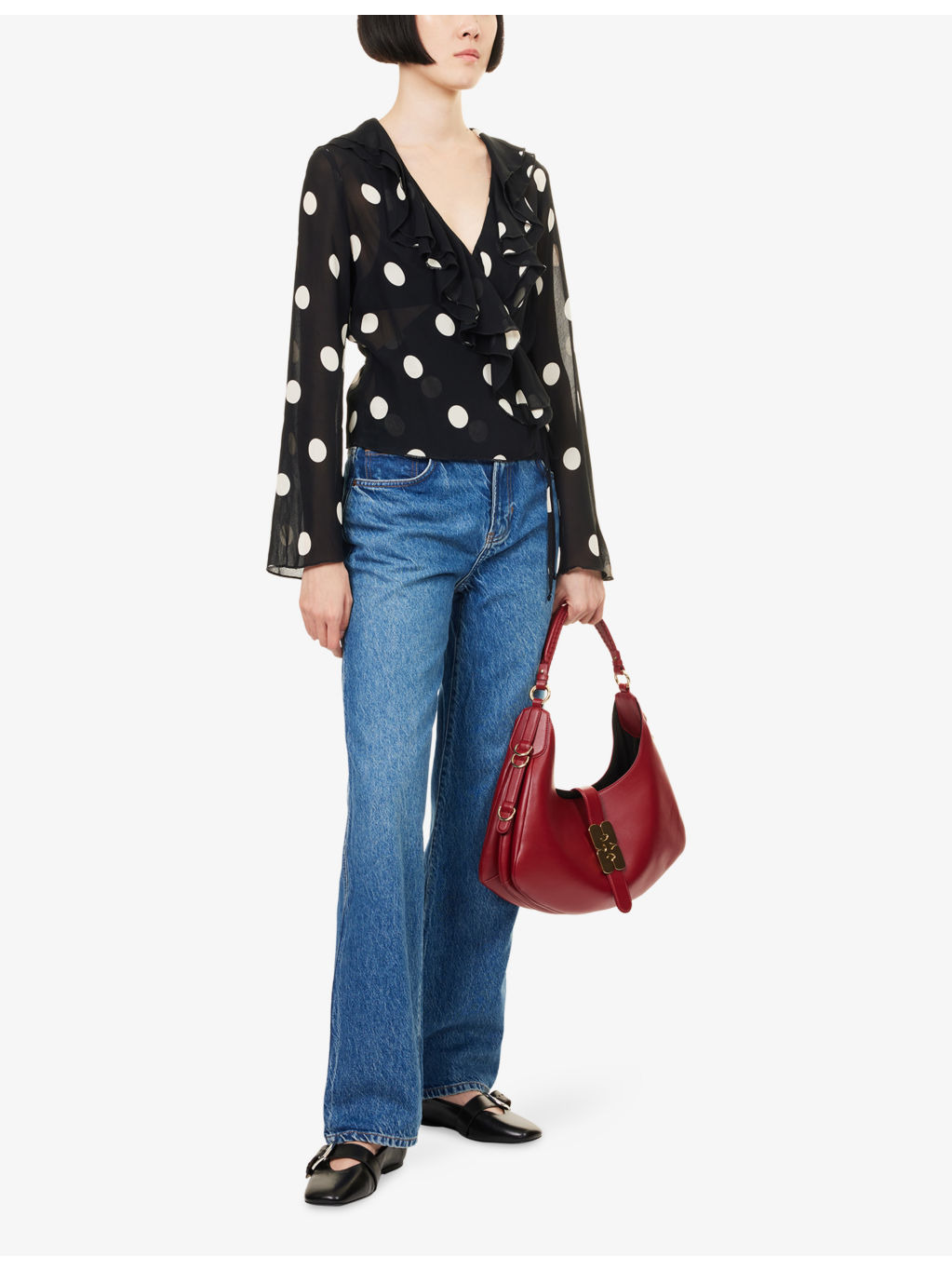 Kilah Pola-Dot Crepe Top - 2
