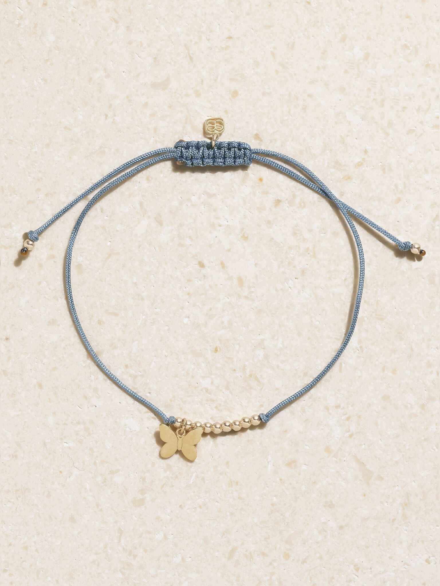 Butterfly 14-karat gold cord bracelet Gold - 1