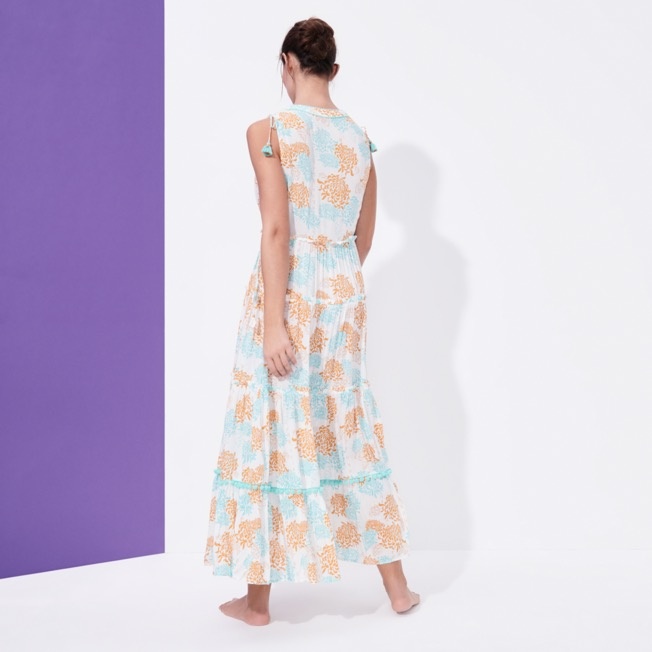 Women Maxi Dress Iridescent Flowers of Joy- Vilebrequin x Poupette St Barth - 4