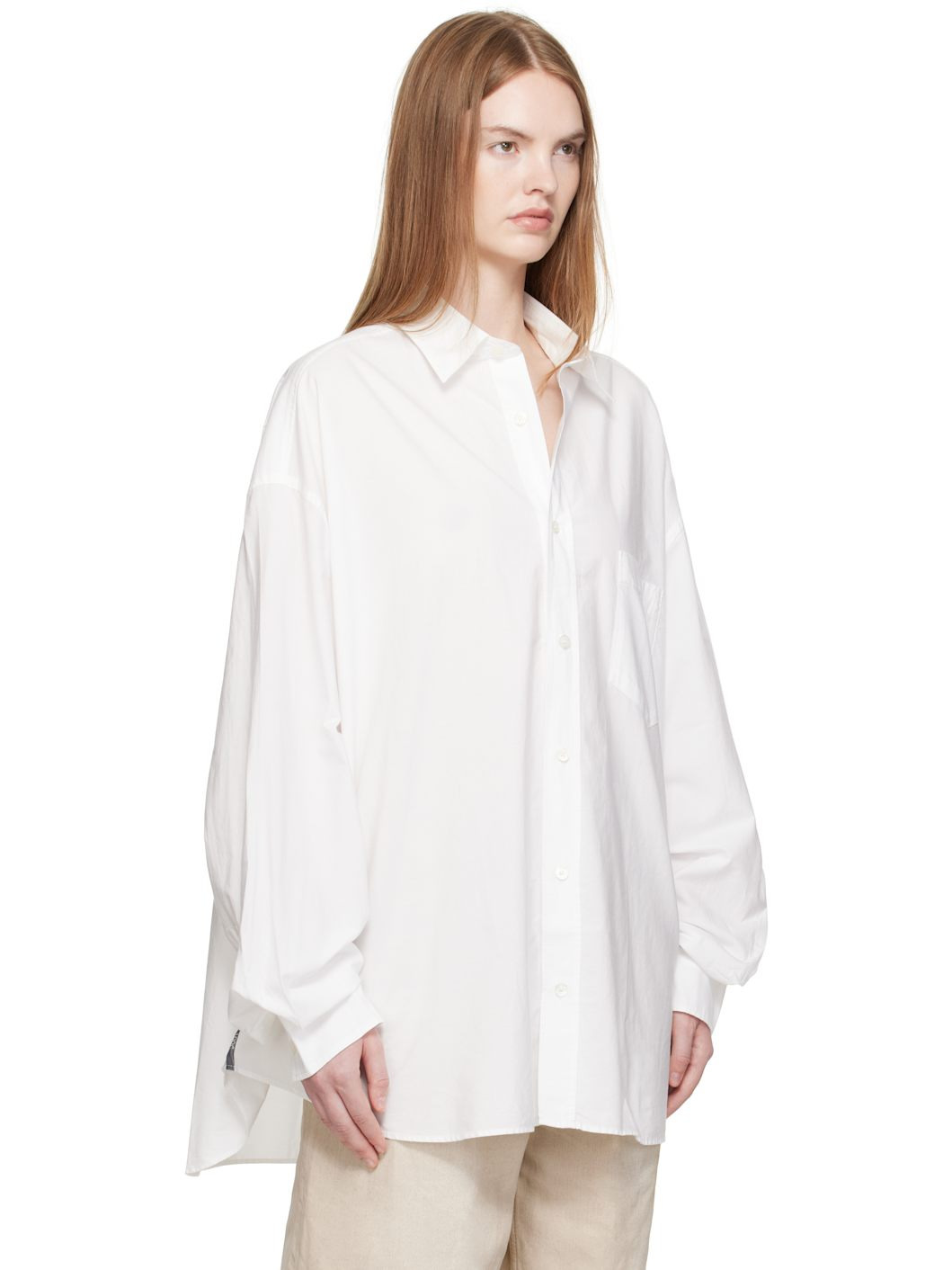 White Selvedge Logo Poplin Shirt - 2
