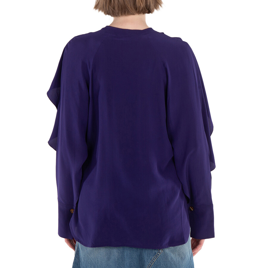 Victoria Beckham Tie Detail Ruffle Blouse - 3
