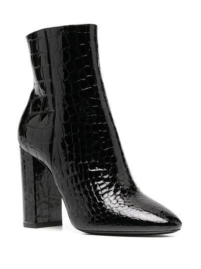 SAINT LAURENT embossed high heel boots outlook