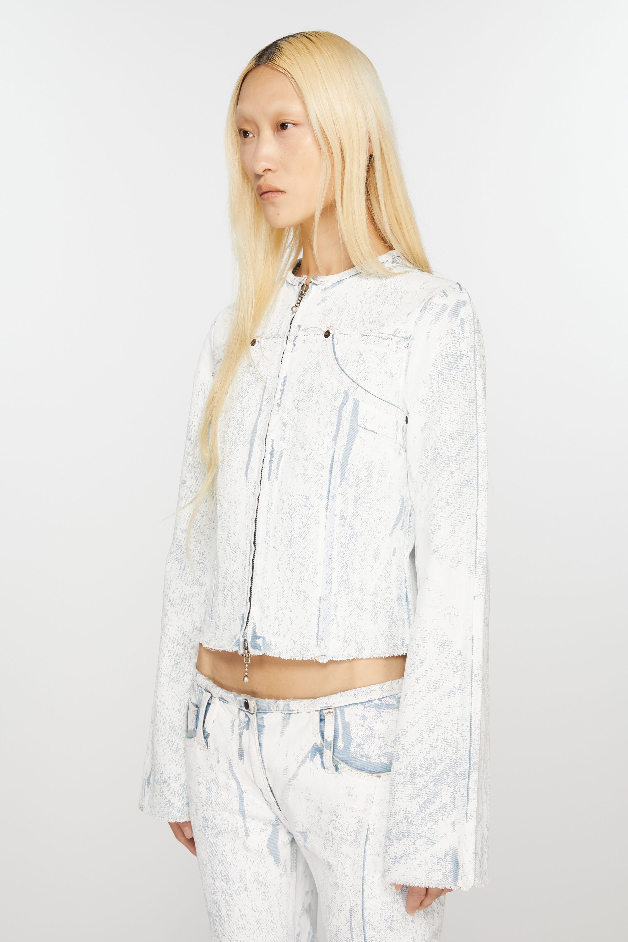 Pigment print denim jacket - Light blue - 3