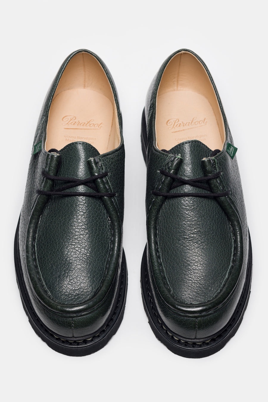 Michael Moc Lace-Up Shoe in Dark Green - 3