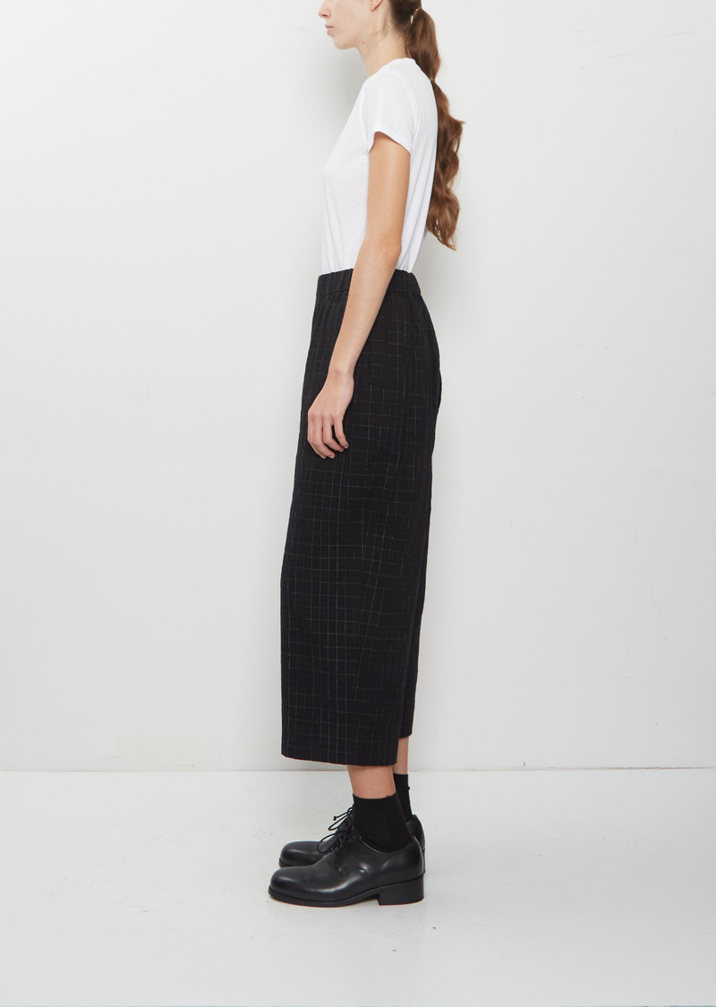 Pierre Cotton Wool Chalk Check Pants 2