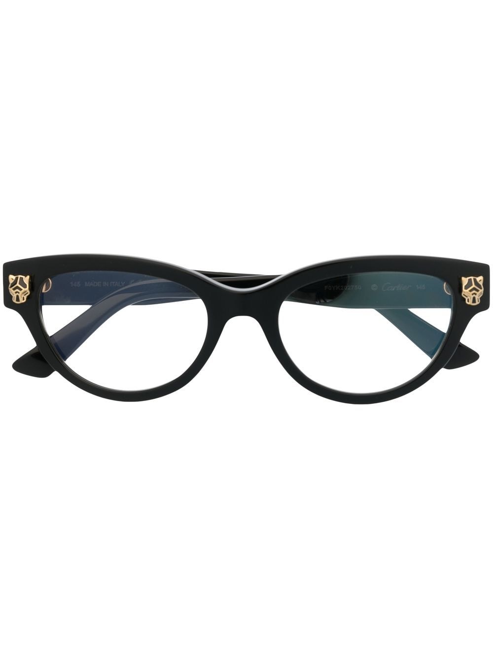 signature panther round-frame glasses - 1