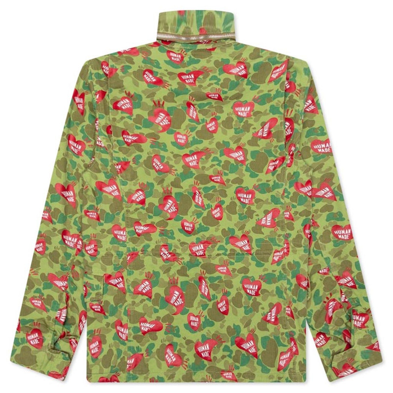 Human Made HEART CAMO FIELD JACKET - OLIVE DRAB outlook